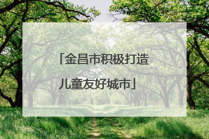 金昌市积极打造儿童友好城市