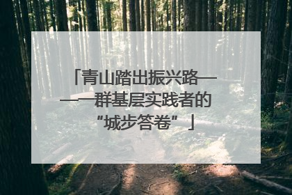 青山踏出振兴路——一群基层实践者的“城步答卷”