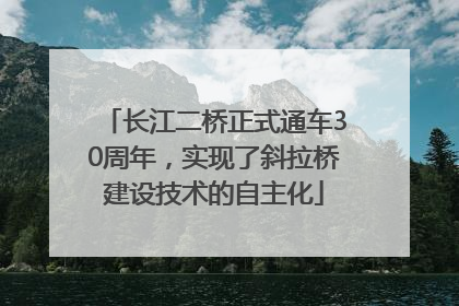 长江二桥正式通车30周年，实现了斜拉桥建设技术的自主化