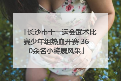 长沙市十一运会武术比赛少年组热血开赛 360余名小将展风采