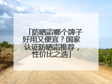 防晒霜哪个牌子好用又便宜？国家认证防晒霜推荐，性价比之选