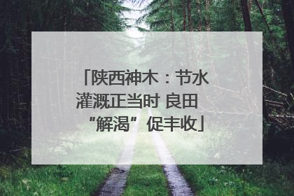 陕西神木：节水灌溉正当时 良田“解渴”促丰收