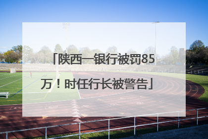 陕西一银行被罚85万！时任行长被警告