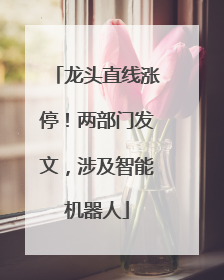 龙头直线涨停！两部门发文，涉及智能机器人