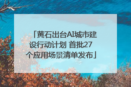 黄石出台AI城市建设行动计划 首批27个应用场景清单发布