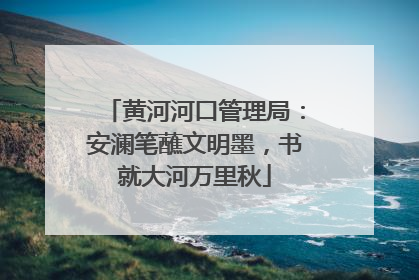黄河河口管理局：安澜笔蘸文明墨，书就大河万里秋