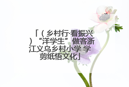 （乡村行·看振兴）“洋学生”做客浙江义乌乡村小学 学剪纸悟文化