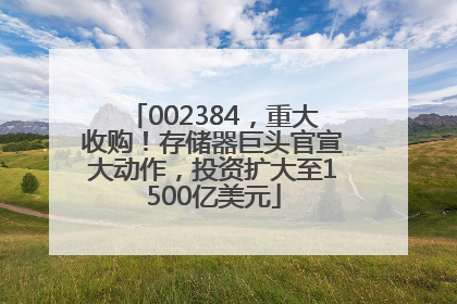 002384，重大收购！存储器巨头官宣大动作，投资扩大至1500亿美元