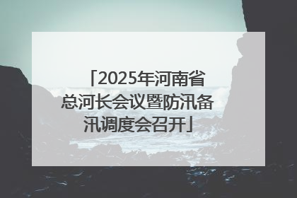 2025年河南省总河长会议暨防汛备汛调度会召开