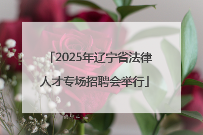 2025年辽宁省法律人才专场招聘会举行