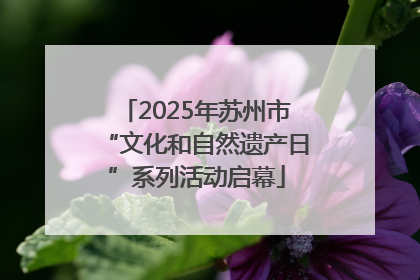 2025年苏州市“文化和自然遗产日”系列活动启幕