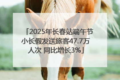 2025年长春站端午节小长假发送旅客47.7万人次 同比增长3%