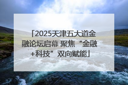 2025天津五大道金融论坛启幕 聚焦“金融+科技”双向赋能