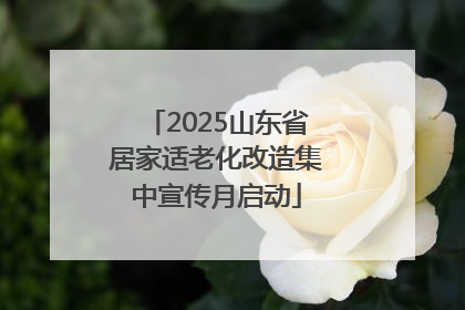 2025山东省居家适老化改造集中宣传月启动
