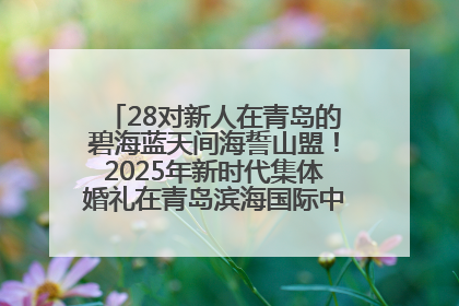 28对新人在青岛的碧海蓝天间海誓山盟！2025年新时代集体婚礼在青岛滨海国际中心文明实践广场举行