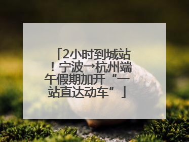 2小时到城站！宁波→杭州端午假期加开“一站直达动车”