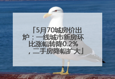5月70城房价出炉：一线城市新房环比涨幅转降0.2%，二手房降幅扩大