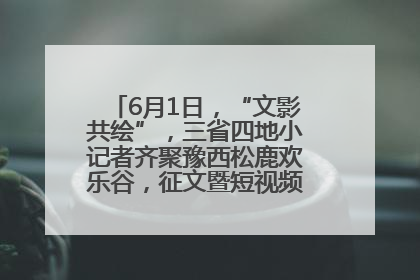 6月1日，“文影共绘”，三省四地小记者齐聚豫西松鹿欢乐谷，征文暨短视频大赛精彩启幕！